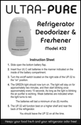Download Model 32 Refrigerator Deodorizer & Freshener Instructions