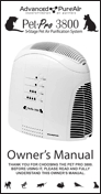 Download Pet-Pro 3800 Air Purifier Owners Manual